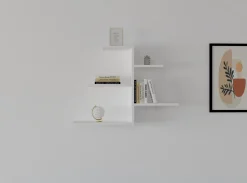 Mensola Bianco 5 Ripiani 82x20x48h cm, - Vizze