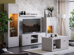 Mensola Bianco un Ripiano 137.5x19.5x24h cm, Portata Ripiani 5 - Vazzano