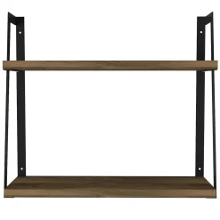 Mensola da parete 14x45cm noce e nera - Skjaldmaer
