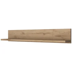 Mensola Marrone Naturale un Ripiano Sfumatura Colore Struttura Naturale 90x15x15h cm, - Greggio