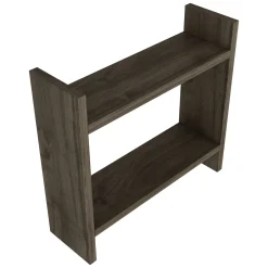 Mensola Marrone Noce 2 Ripiani Sfumatura Colore Struttura Noce 34x10x30h cm, - Morfasso