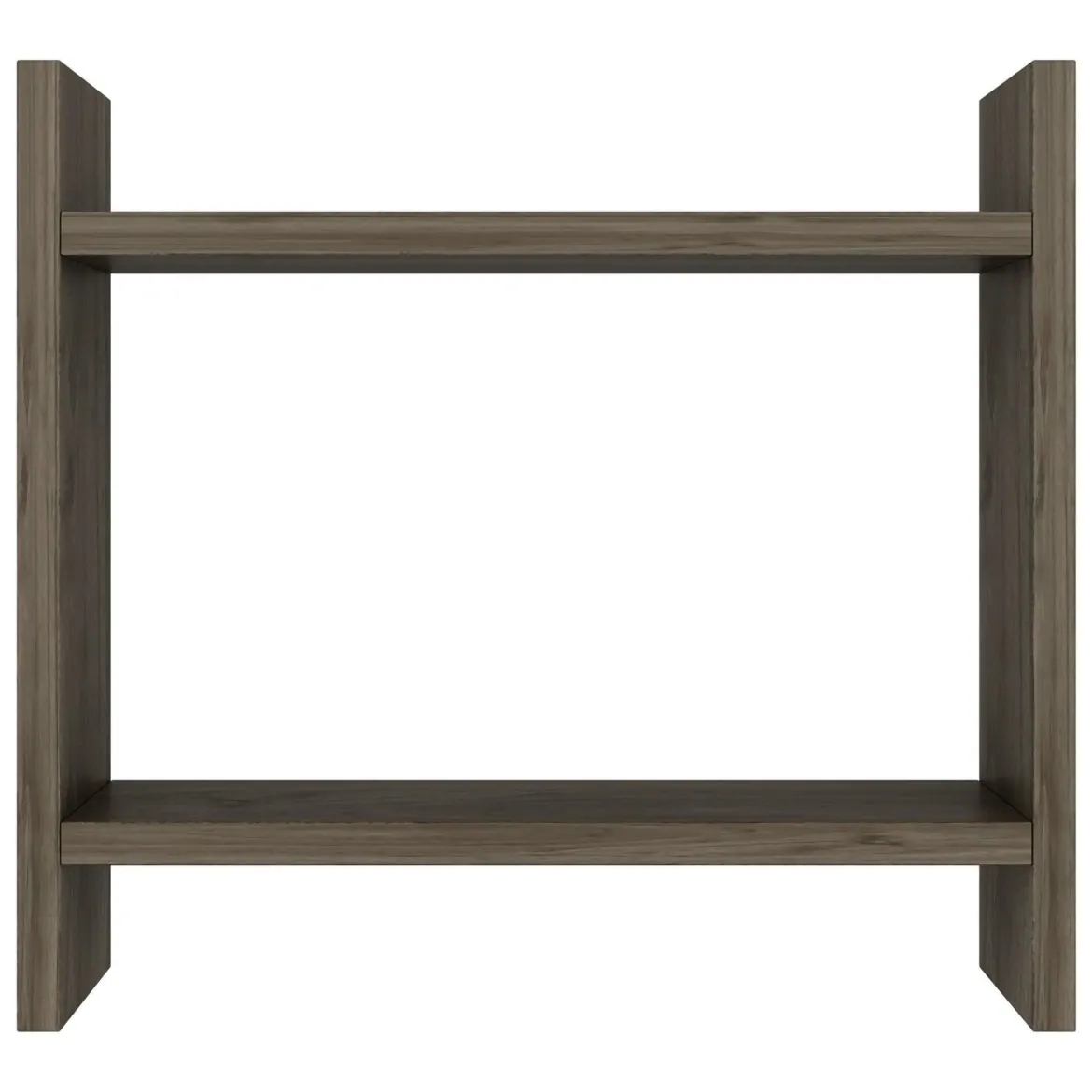 Mensola Marrone Noce 2 Ripiani Sfumatura Colore Struttura Noce 34x10x30h cm, - Morfasso