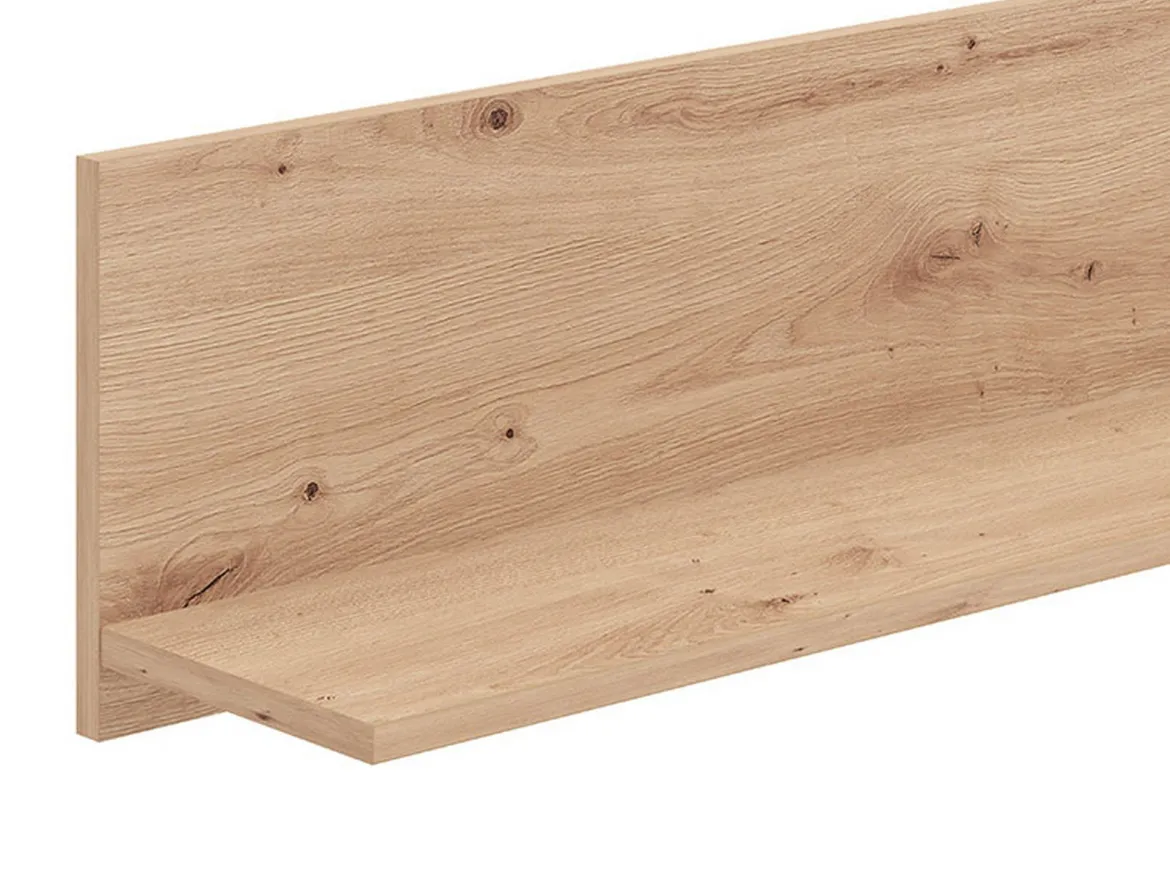 Mensola Marrone Rovere Nodi un Ripiano 137.5x19.5x24h cm, Portata Ripiani 5 - Renatico