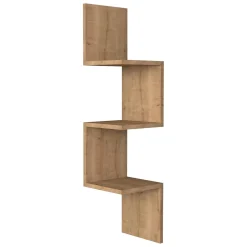Mensola Marrone Rovere 3 Ripiani Sfumatura Colore Struttura Rovere 105x25x25h cm, - Budoni