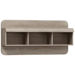 Mensola Marrone Rovere 4 Ripiani Sfumatura Colore Struttura Rovere 120x25x56h cm, - Kadamema