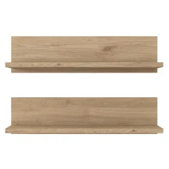 Mensola muro 13x60cm noce e bianca - Nebbia