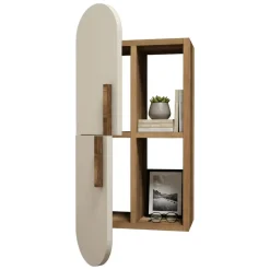 Mensola muro 22x35cm noce e crema - Nesat
