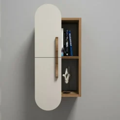 Mensola muro 22x35cm noce e crema - Nesat