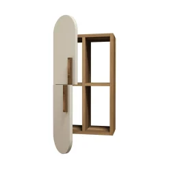 Mensola muro 22x35cm noce e crema - Nesat