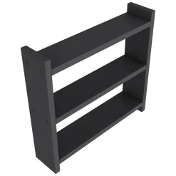 Mensola Nero Antracite 2 Ripiani Sfumatura Colore Struttura Antracite 44x10x40h cm, - Rizza