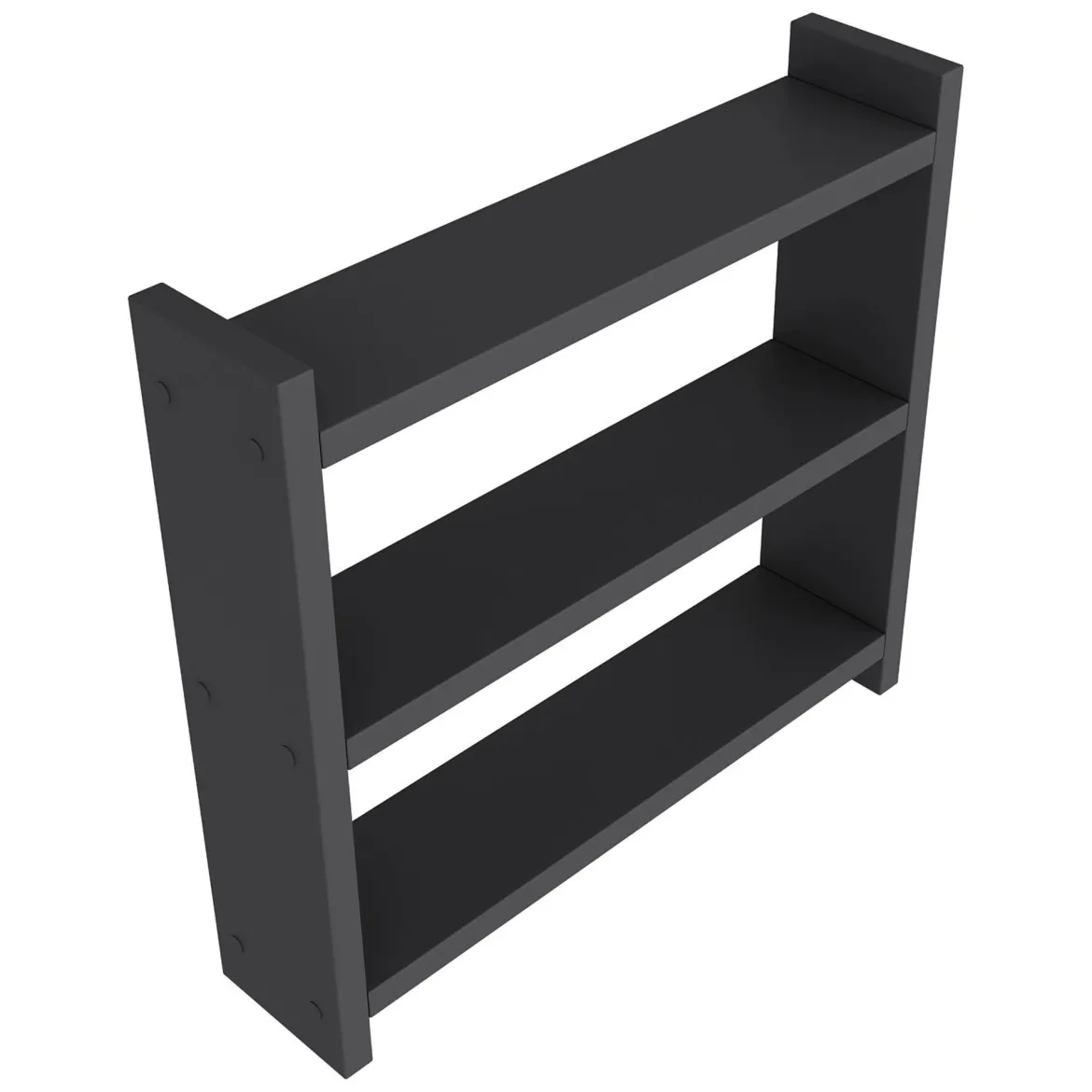 Mensola Nero Antracite 2 Ripiani Sfumatura Colore Struttura Antracite 44x10x40h cm, - Rizza