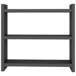 Mensola Nero Antracite 2 Ripiani Sfumatura Colore Struttura Antracite 44x10x40h cm, - Rizza