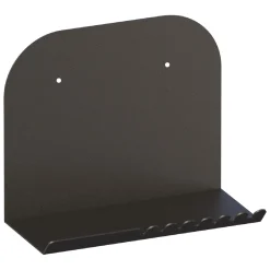 Mensola Nero un Ripiano 28x12x23h cm, - Ugento