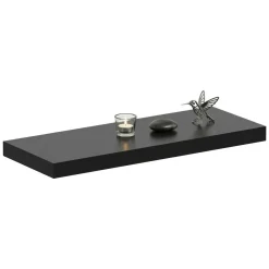 Mensola Nero un Ripiano 60x23x4h cm, - Varena