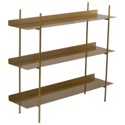 Mensola oro 3 Ripiani 120x34x106h cm, - Quirino