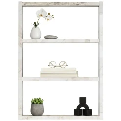 Mensola parete 9x43cm grigio e bianca - Bulbul