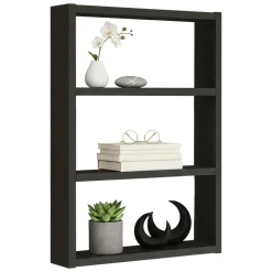 Mensola parete 9x43cm nera - Krosa