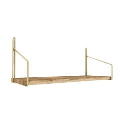 Mensola parete 16x45cm oro e marrone - Sepat