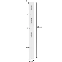 Mensola porta abiti 63x14h cm 5 posti quercia - Beryl
