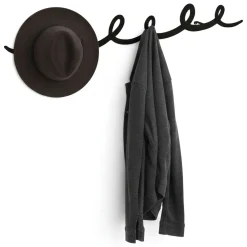 Mensola porta abiti 80x12h cm 5 posti nero - Aretusa