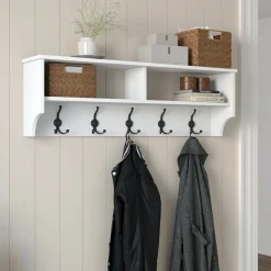 Mobile appendiabiti 120x37h cm 5 posti bianco - Egay