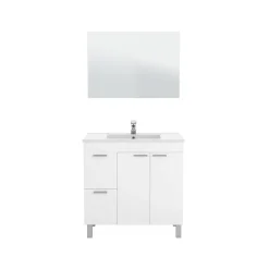 Mobile bagno 2 cassetti 80x80x45h cm bianco lucido - Aracth