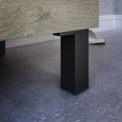 Mobile bagno sospeso con specchio 80x80x45h cm rovere - Abissalino