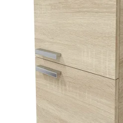 Mobile Colonna Marrone Rovere Grigio Nero Antracite 3 Ripiani 2 Ante 30x25x182h cm, Reversibile - Trogir
