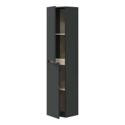 Mobile Colonna Nero Antracite Marrone Rovere Modulabile Cassetti 31x26x135h cm, 2 Ripiani - Arissa