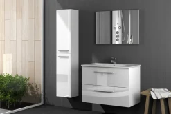 Mobile colonna sospesa 2 ante 30x150h cm cemento - Notte