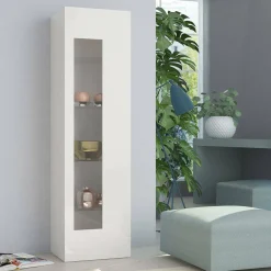 Mobile colonna vetrina 45x34x162h cm bianco lucido - Adatka