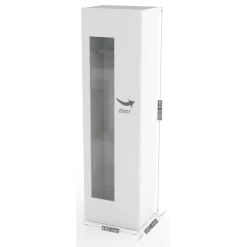 Mobile colonna vetrina 45x34x162h cm bianco lucido - Adatka