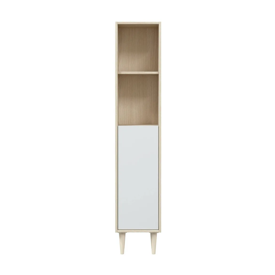 Mobile colonna 30x150h cm rovere e bianco lucido - Lazzarina