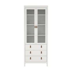 Mobile con vetrina 2 ante 78x32x199h cm bianco - Lazio