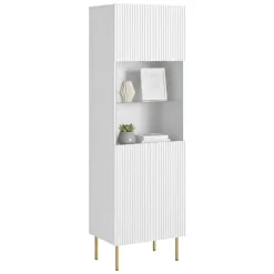 Mobile con vetrina 59x42x182h cm bianco - Raccuja