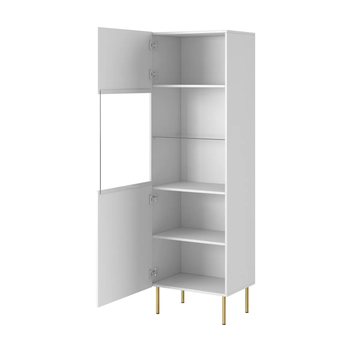 Mobile con vetrina 59x42x182h cm bianco - Raccuja