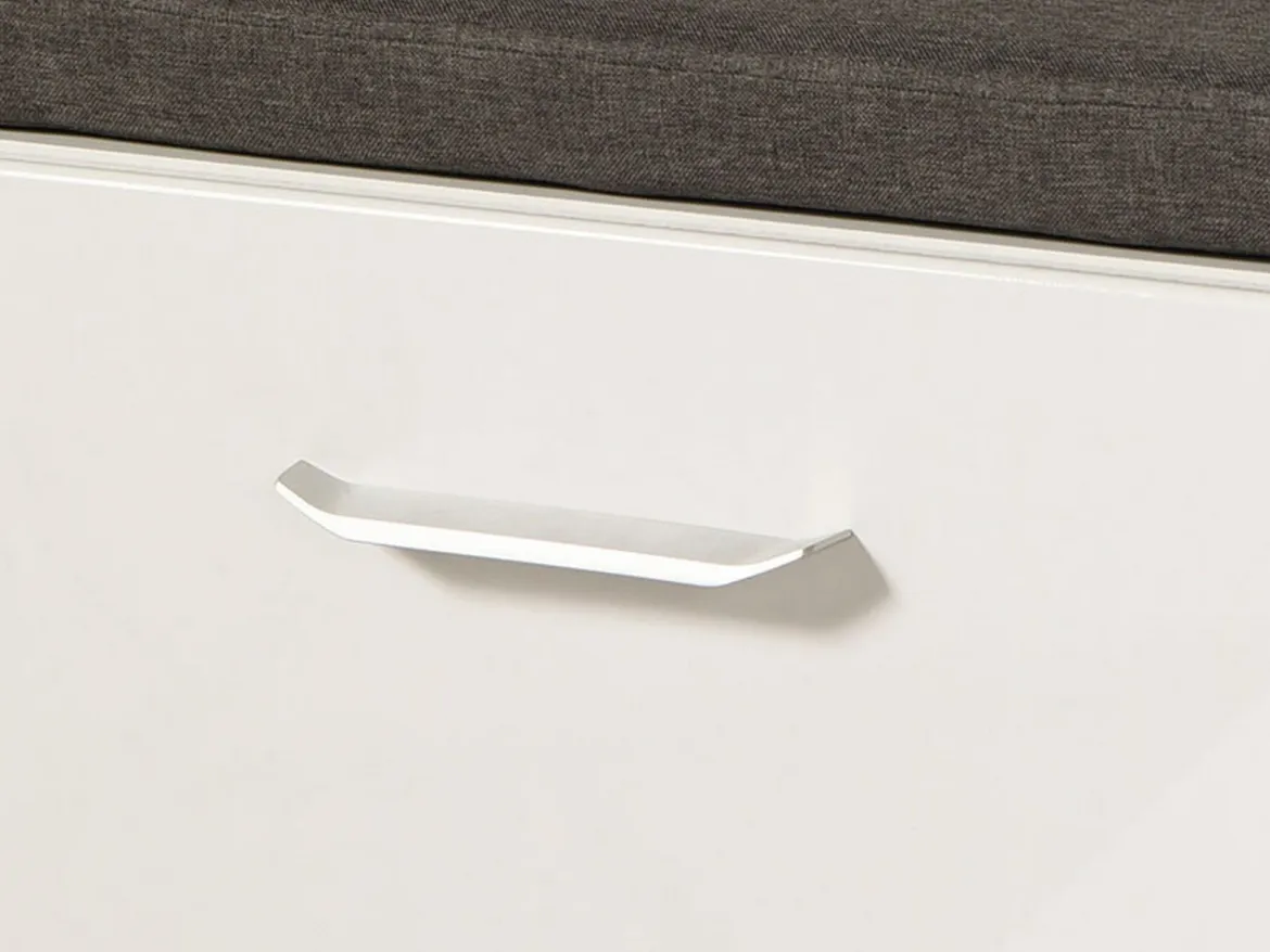 Mobile da Ingresso Bianco Grigio un Ripiano 2 Ante 79x35x45h cm, 2 Vani - Cannole