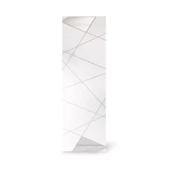 Mobile da Ingresso Bianco Lucido Bianco Appendiabiti 6 Paia 78x31x186.5h cm, 2 Ripiani - Medolla