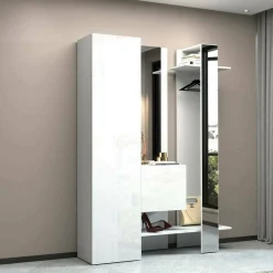 Mobile da ingresso da parete 2 ante bianco 140x190h cm - Arabelle