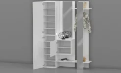 Mobile da ingresso da parete 2 ante bianco 140x190h cm - Arabelle