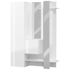 Mobile da ingresso da parete 2 ante bianco 140x190h cm - Arabelle