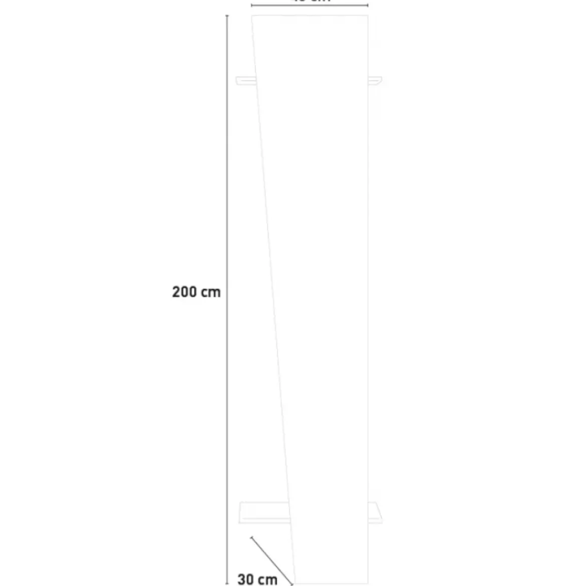 Mobile da ingresso da parete cemento 50x200h cm - Allinko