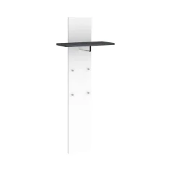 Mobile da ingresso elegante sospeso bianco lucido e ardesia 50x140h cm - Nives
