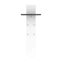 Mobile da ingresso elegante sospeso bianco lucido e ardesia 50x140h cm - Nives