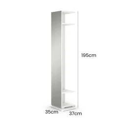 Mobile da ingresso Fornace, 35x37h195 cm, Bianco