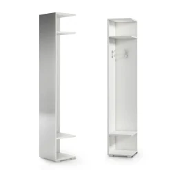 Mobile da ingresso Fornace, 35x37h195 cm, Bianco