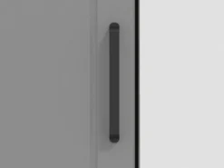 Mobile da Ingresso Grigio Marrone Rovere Nodi Specchio Incluso 3 Ripiani 75x41x194.5h cm, Appendiabiti - Coggiola