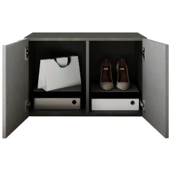 Mobile da Ingresso Grigio 2 Paia con Scarpiera 63x35x41h cm, 2 Ante - Scorrano