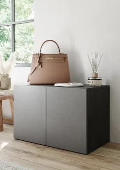 Mobile da Ingresso Grigio 2 Paia con Scarpiera 63x35x41h cm, 2 Ante - Scorrano