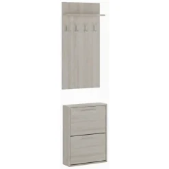 Mobile da Ingresso Marrone Olmo Appendiabiti Apertura a Ribalta 54x28x181h cm, 2 Ante - Sestola